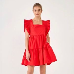 English Factory Square Neck Dress